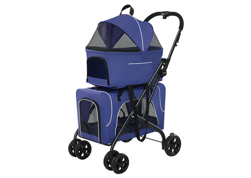 Poussette double pour animaux de compagnie - Doublez le plaisir de vos sorties