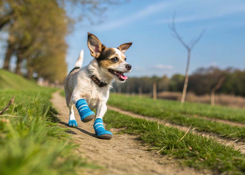 Les chaussures pour animaux de compagnie à semelles en silicone se vendent bien : « L'arme magique antidérapante » pour chiots garantit des voyages en toute sécurité en toutes saisons