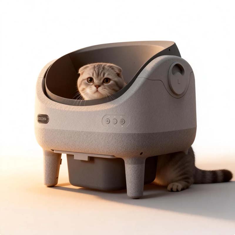 self-cleaning litter box for large cats